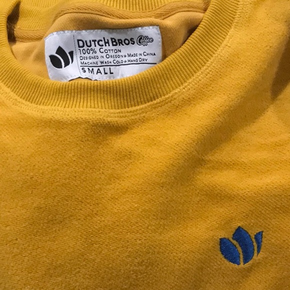 DUTCH BROS  100% Cotton pull over sweatshirt, golden color - Picture 9 of 9